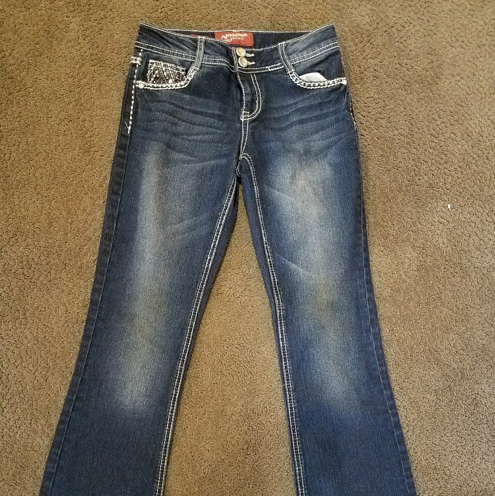 Arizona GIRLS Bling Bootcut jeans size 12 - Picture 4 of 4